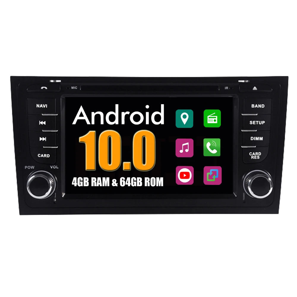 Автомобильная Мультимедийная система RoverOne Android 10 0 для Audi A6 C5 S6 RS6 радио стерео DVD GPS