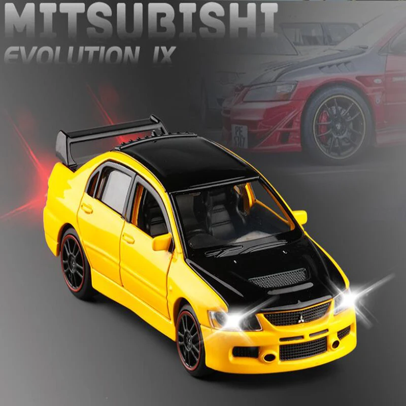 Металлическая Модель автомобиля Mitsubishi EVO9 классический автомобильный звуковой