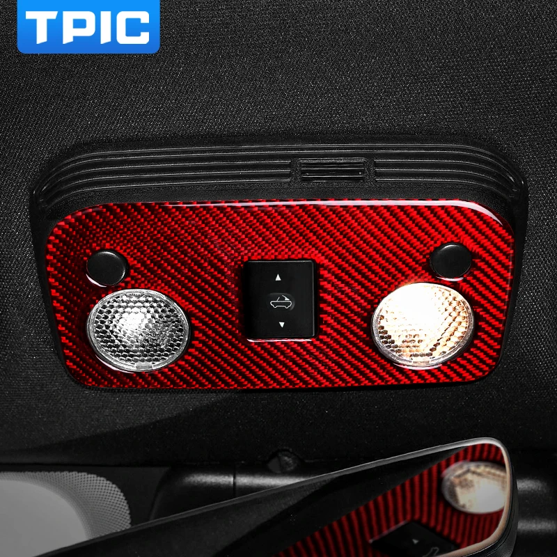 TPIC карбоновое волокно интерьер автомобиля крыша ламсветильник для чтения рамка