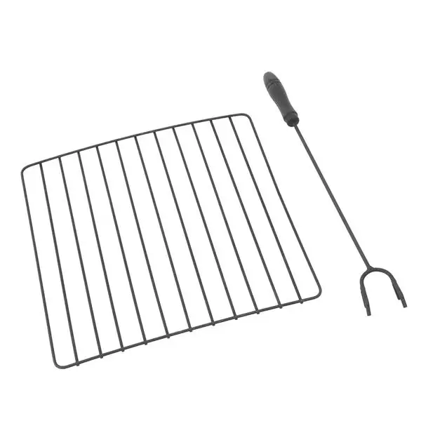 Портативная металлическая чаша для огня двора с аксессуарами черная наружная