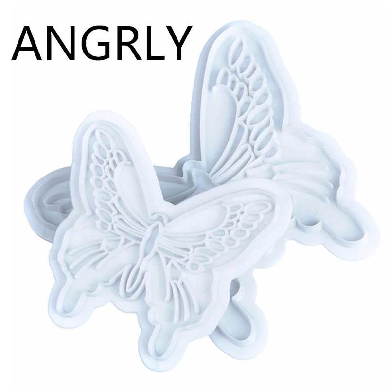ANGRLY Горячая Распродажа Бабочка украшение торта фонданта сахарные печенья