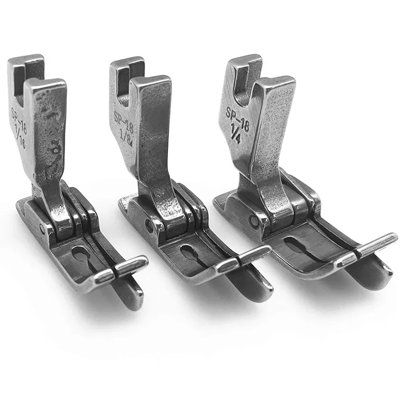 

3Pcs Industrial Sewing Machine Hinged Right Guide Feet #SP-18 1/16''+1/8''+1/4'' Fit for JUKI CONSEW 5BB5923