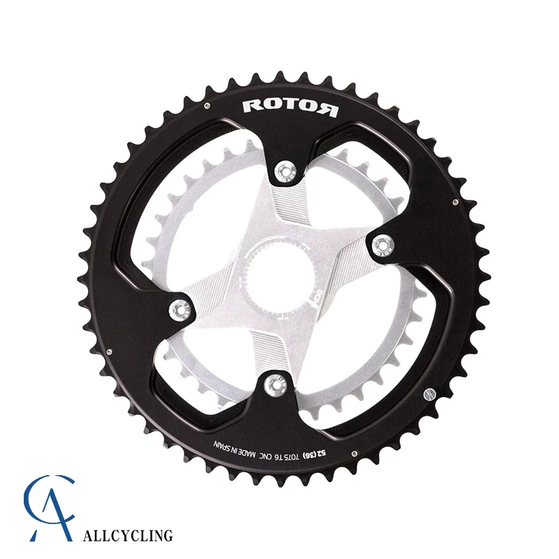

Rotor Noq Outer Road Chainring - BCD 110x4 - Round Road Bike Chain Wheel 4-Prong Al-Alloy Chainrings For Shimano ALDHU 3D+ Crank