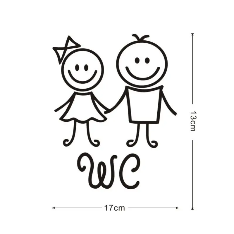 

Cartoon Villain Wall Sticker Toilet Bathroom Personality Carved Decorative StickerHOT