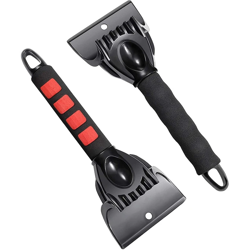 

Скребок для снега и мороза, инструмент для удаления льда, щетка для снега и льда, прочный, с ручкой из пены, компактного размера, для автомоби...