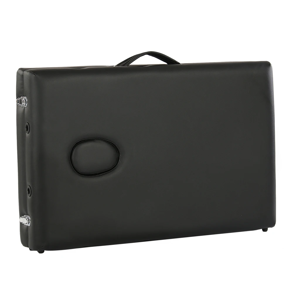 

FCH Massageliege Massagetisch Beauty Bed Faltbar Hhenverstellbar mit Holzbettfe, 60CM Schwarz