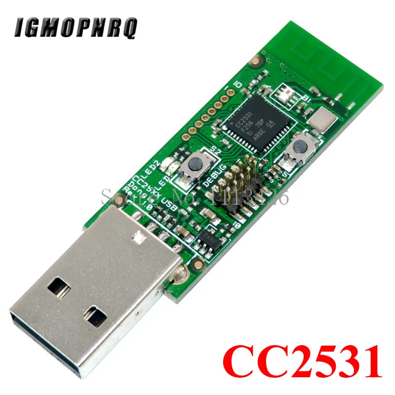 CC2531 CC2531 CC2540 Zigbee Sniffer Беспроводная плата Bluetooth синий 4,0 модуль захвата ключа USB программатор Кабельный разъем загрузчика - Цвет: CC2531
