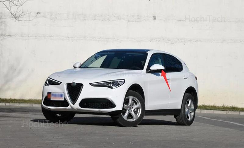 Для Alfa Romeo Stelvio- зеркальная оболочка итальянский флаг Стиль углеродного волокна зеркало заднего вида крышка аксессуары для зеркал