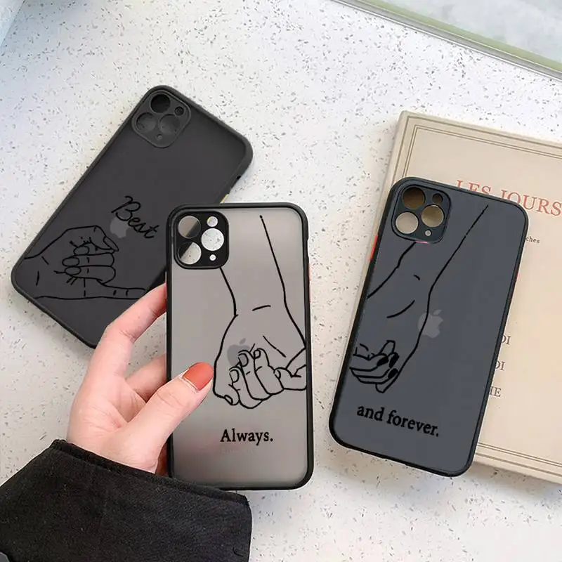 Чехлы для телефонов с надписью Always And Forever Best Friends Матовый Прозрачный чехол iphone 7 8 11
