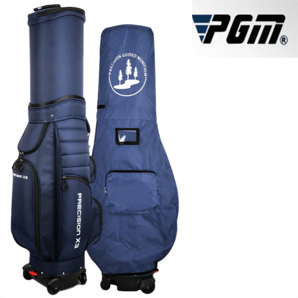 Golf Bag Men And Women Universal Air Bag Four Wheel Golf Bag Telescopic Bag Can Brake Flat Push Ball Backpack