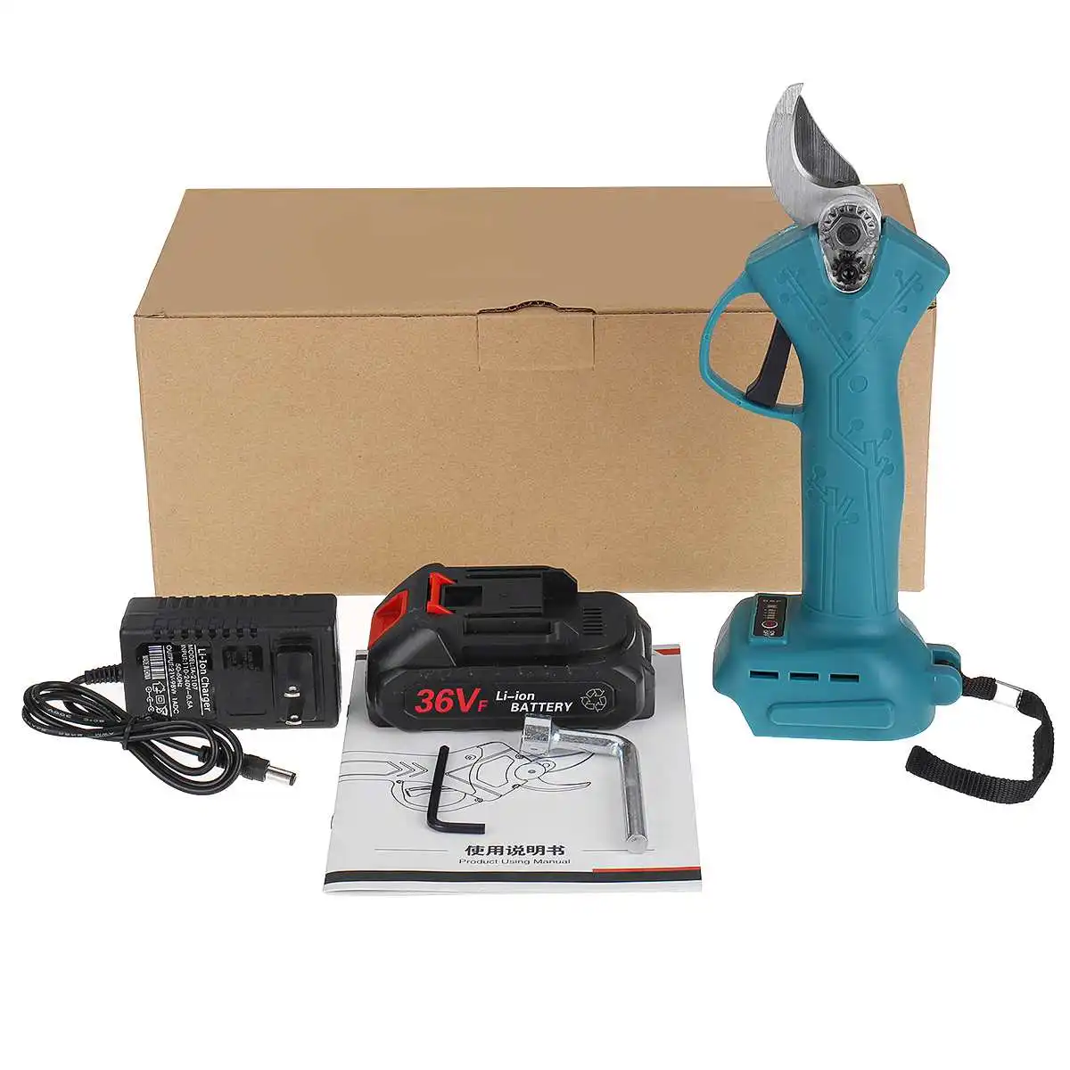

EU/US Plug Cordless Electric Pruning Shears 12600mAh Rechargeable 30mm Max Garden Tree Branches Pruning Tools Cutter For Makita