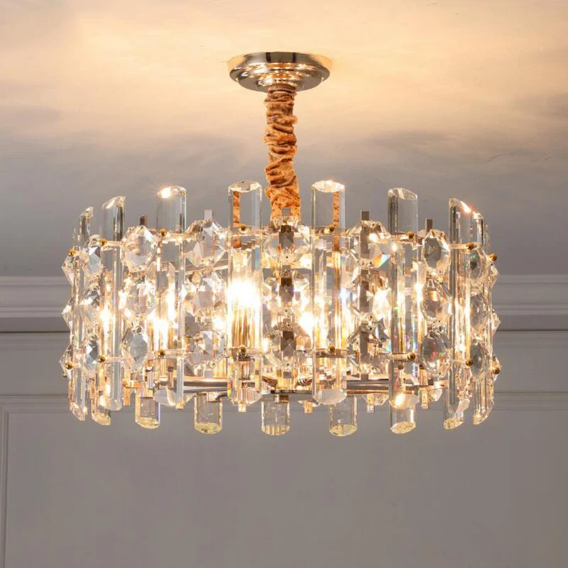 

Modern gold crystal chandelier for living room dining room led lighting for luxury kitchen island bar hanging lamps lighting fi
