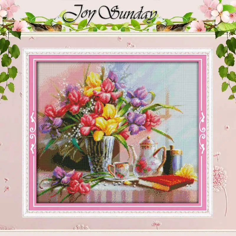 Набор для вышивки крестиком 11CT 14CT с красивыми цветами|cross stitch 11ct|cross setcounted cross |