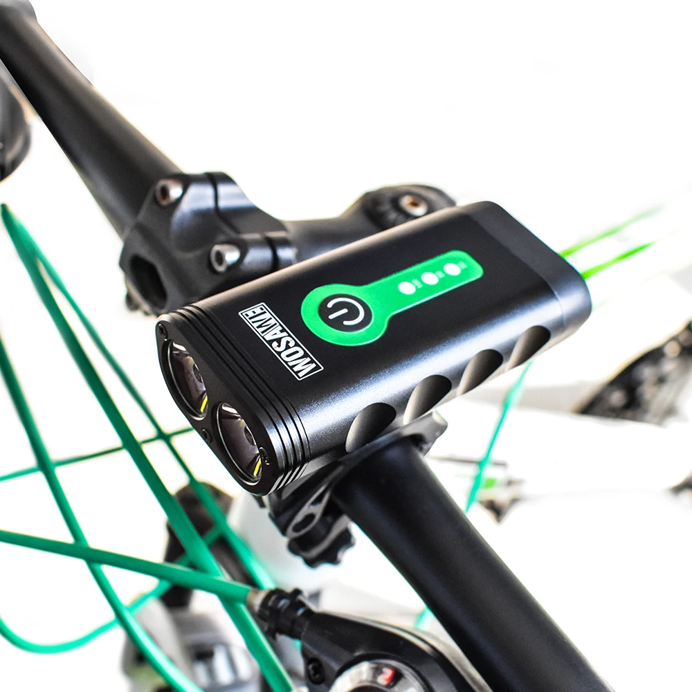 Черный Wolfbike велосипедные фонари светодиодный Мощный встроенный аккумулятор USB Перезаряжаемый 5 режимов Ночная езда на велосипеде кемпинг походные фонари - Цвет: Черный