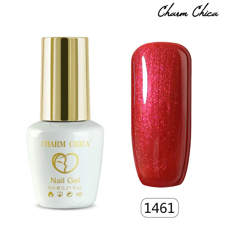 Charm Chica 6 мл Гель лак для ногтей красный цвет УФ светодиодный долговечные цвета