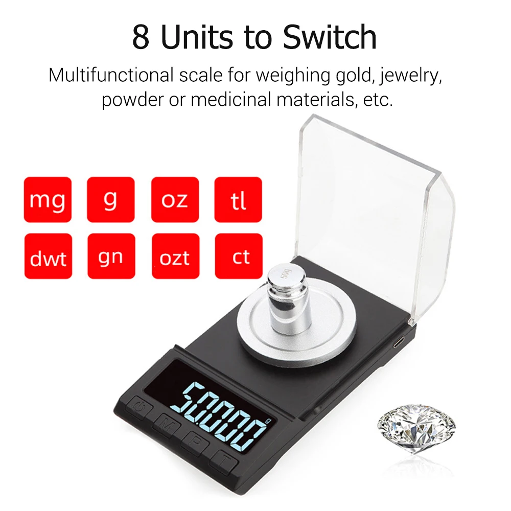 Портативные высокоточные цифровые электронные золотые ювелирные весы