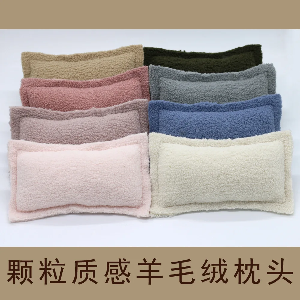 

Newborn Baby Photo Prop Pillows Baby Posing Modeling Pillows Grainy Wool Velvet Rectangular Softened Pillows for Baby Photogragh