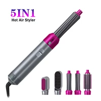 professional hair dryer comb brush 5 in 1 hair styler escova secadora hair straightener automatic curling iron for women