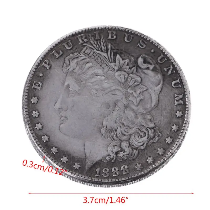 

New 1888 Steel Morgan Dollar Magic Tricks Props Commemorative Coin Collection