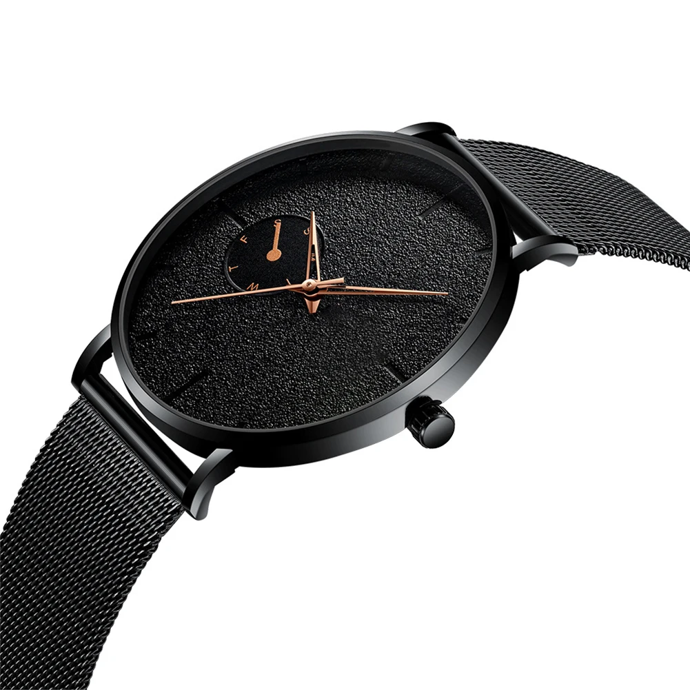 Кнопка батарея Повседневная Циферблат Круглый автоматический для мужчин часы