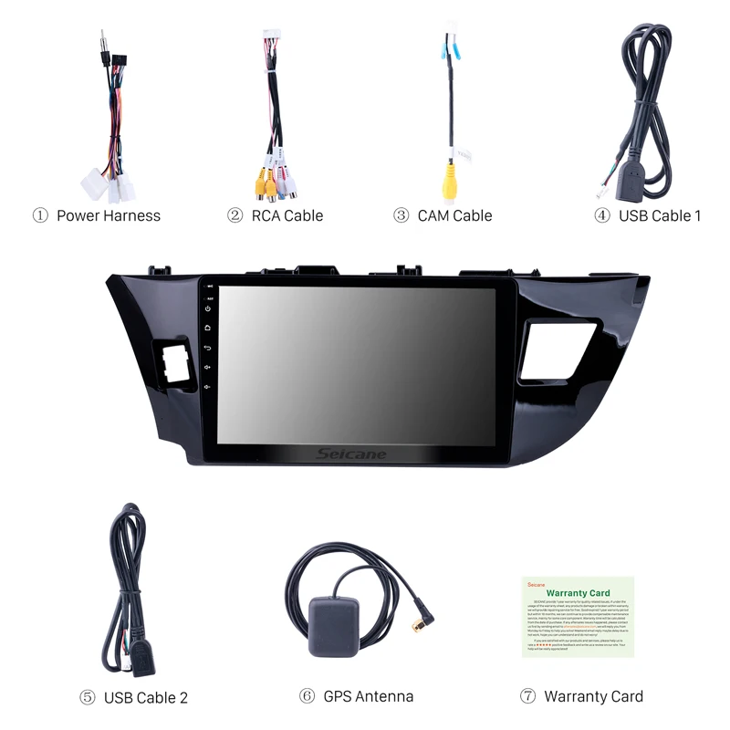 Автомобильный мультимедийный плеер Seicane 2Din Android GPS 10 1 дюйма Авторадио для Toyota LEVIN