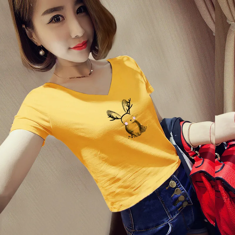 

2020 Tops T Shirt Women red Cotton Female Tshirt