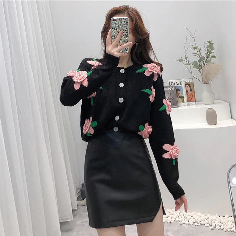 Женский винтажный трикотажный кардиган куртка в стиле преппи женский свитер