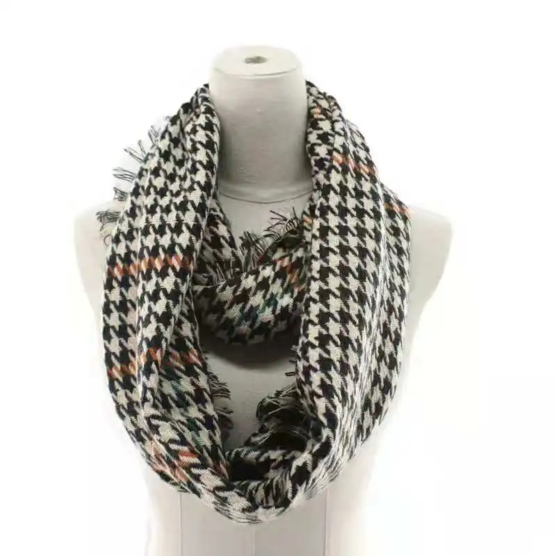 Модный дизайнерский зимний женский шарф шарфы в клетку теплые шали унисекс из