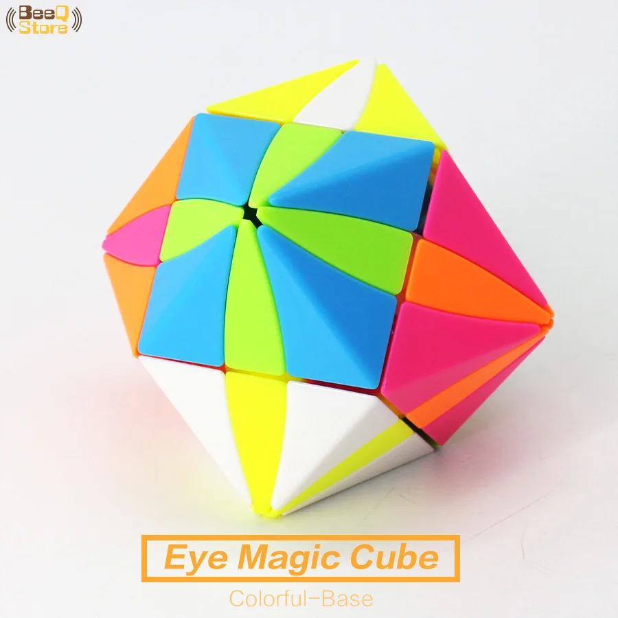 Магический куб с глазами без наклеек строительный головоломка 3x3 необычная форма