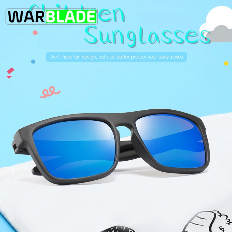 Модные поляризованные детские солнцезащитные очки WarBlade для мальчиков и девочек