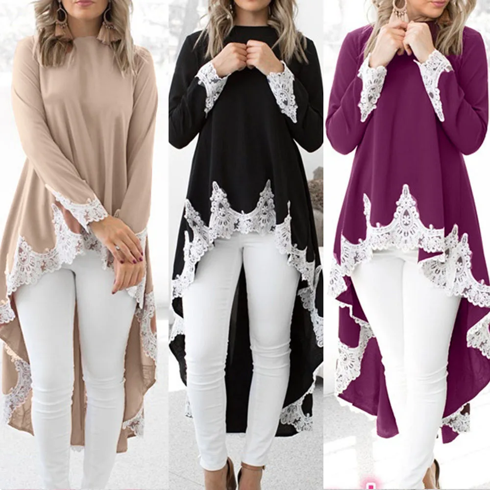 Женское платье с длинным рукавом Повседневный пуловер круглым вырезом