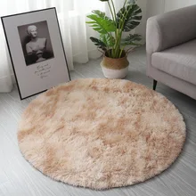 Round Plush Carpet For Living Room Fluffy Anti-Slip Rug Thick Bedroom Tent Carpets Floor Soft Skin-Friendly Shaggy Lounge Mat Round Plush Carpet For Living Room Fluffy Anti-Slip Rug Thick Bedroom Tent Carpets Floor Soft Skin-Friendly Shaggy Lounge Mat