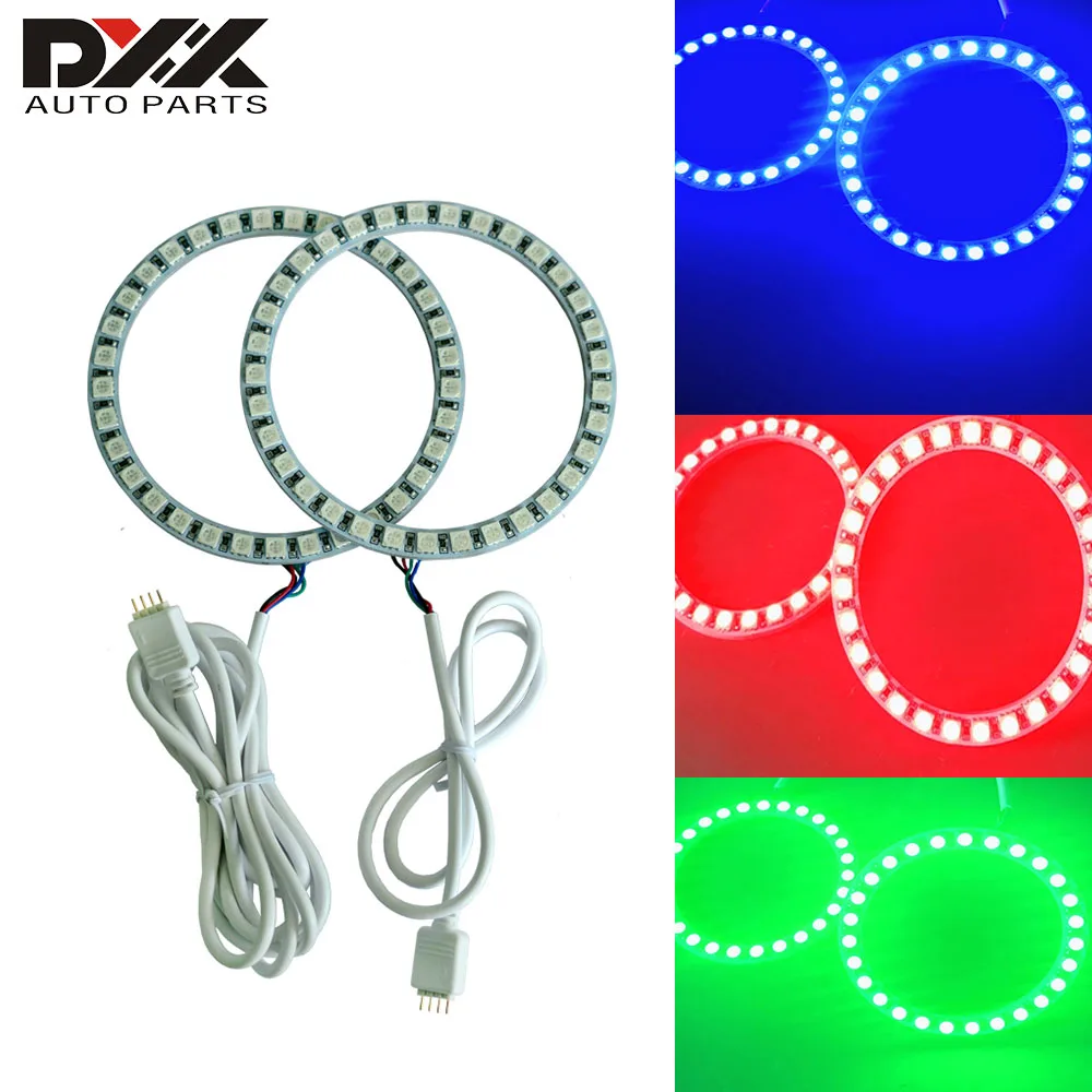 Светодиодный комплект Angel Eye Halo 60 мм 70 80 90100 RGB Красочный многоцветный инфракрасный