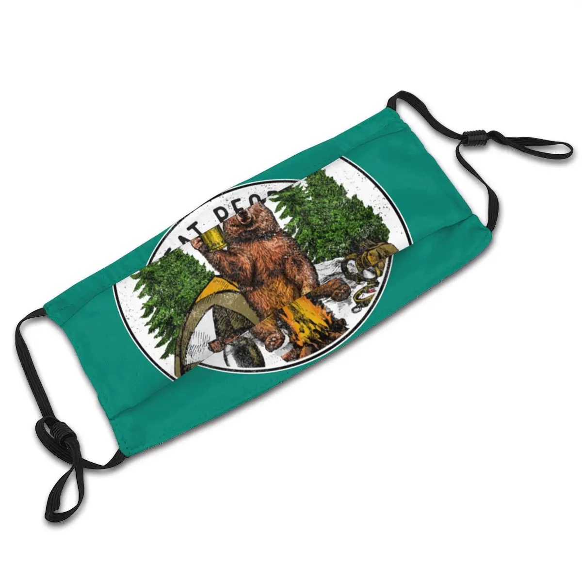 

I Eat People Bear Men Women Non-Disposable Face Mask Dust Protection Cover Respirator Muffle Mask with Filters