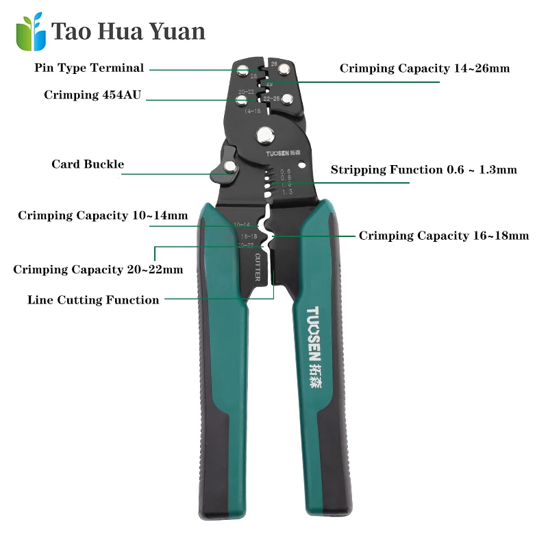 Многофункциональные обжимные плоскогубцы Tao Hua Yuan ручные инструменты для