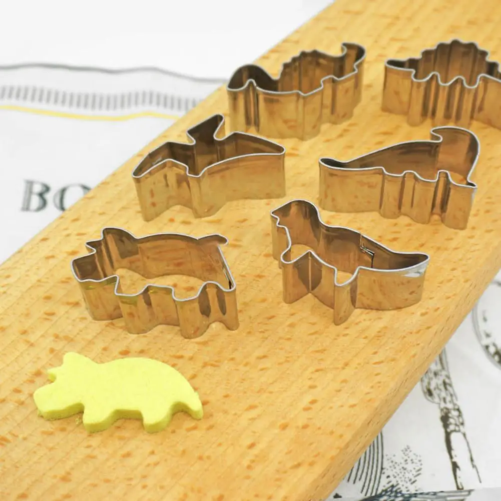 6 шт. Горячие формы динозавра креативное печенье с жидкой помадкой в центре