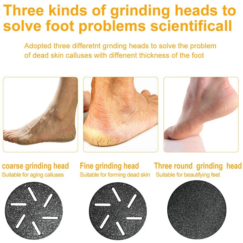 

Electric Foot Callus Removal Kit Rechargeable Pedicure Tool Portable, Suitable for Dead Skin, Cracked Heels and Skin,