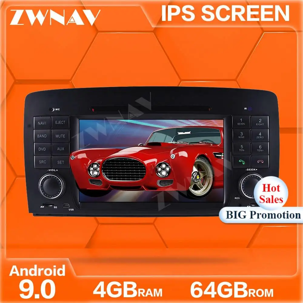 Android 9 screen Car Multimedia Player For Benz R W251 2006 2007 2008 2009 2010 2011 2012 GPS Navi Audio Radio stereo head unit |