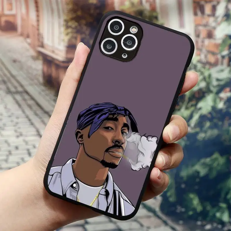 

Rapper 2pac Tupac Phone Case for iPhone 11 12 mini pro XS MAX 8 7 6 6S Plus X 5S SE 2020 XR