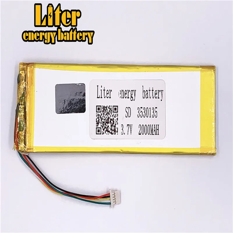 

Вилка 1,0-5 P заказной 3,7 V 3530135 2000mah литий-полимерный аккумулятор литий-полимерный с подзарядкой батареи