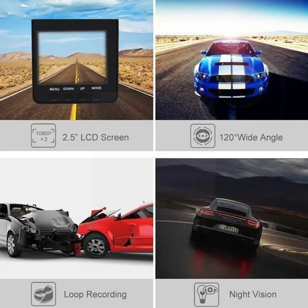 

Video Recorder Driving For Car Dvr Camera 270 Degrees Recording Night Wide Angle Dashcam Video Registrar A5i3