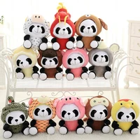 china style kawaii chinese zodiac panda plush toy stuffed soft animals mouse cattle dog rabbit plush doll cute gift for children