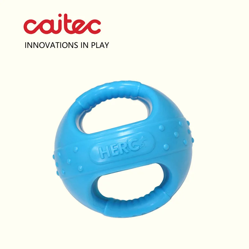 Игрушки для собак CAITEC, ручной мяч с пищалкой, плавающая пружина, отлично подходит для перебрасывания, чеканки, подходит для интерактивных