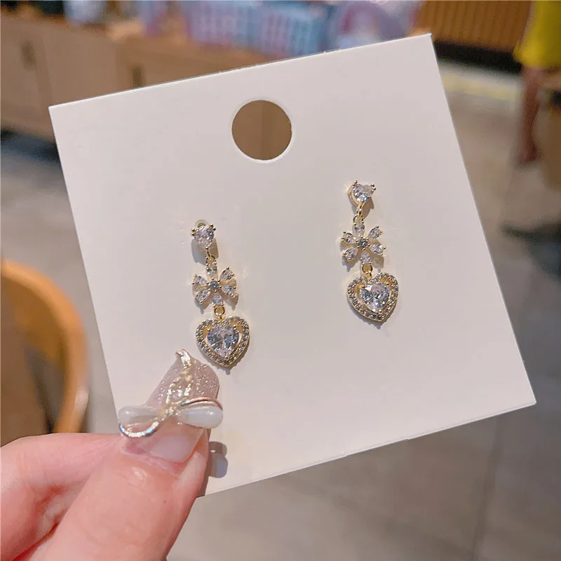 

Long Tassel Bowknot Drop Earrings Silver Color 2021 Fashion Hanging Women Earrings Summer Jewelry Girls Party Gift
