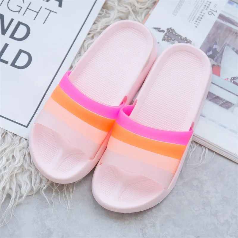 

Summer Shoes Indoor Home Candy Color Slippers Slides Non-Slip Flip Flops Shoes Women's Sandals Beach Slippers Summer Footwear
