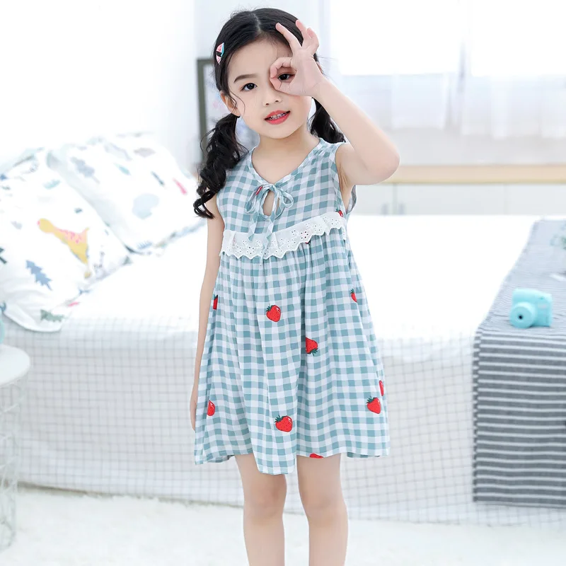 2020 платья для девочек летняя детская одежда детское платье принцессы без рукавов