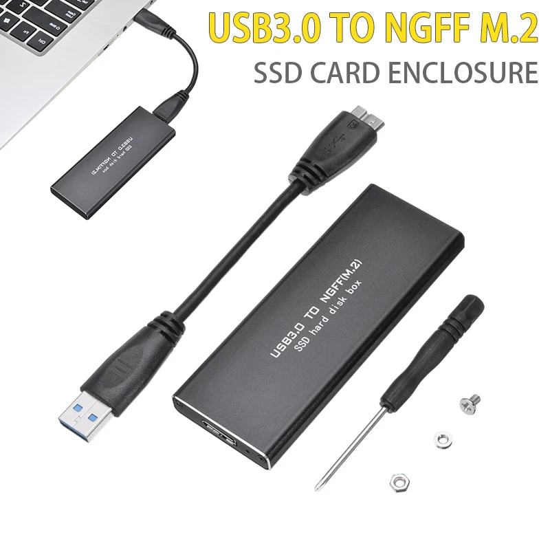 Внешний чехол для мобильного жесткого диска M.2 NGFF SSD SATA на USB 3 0 с поддержкой