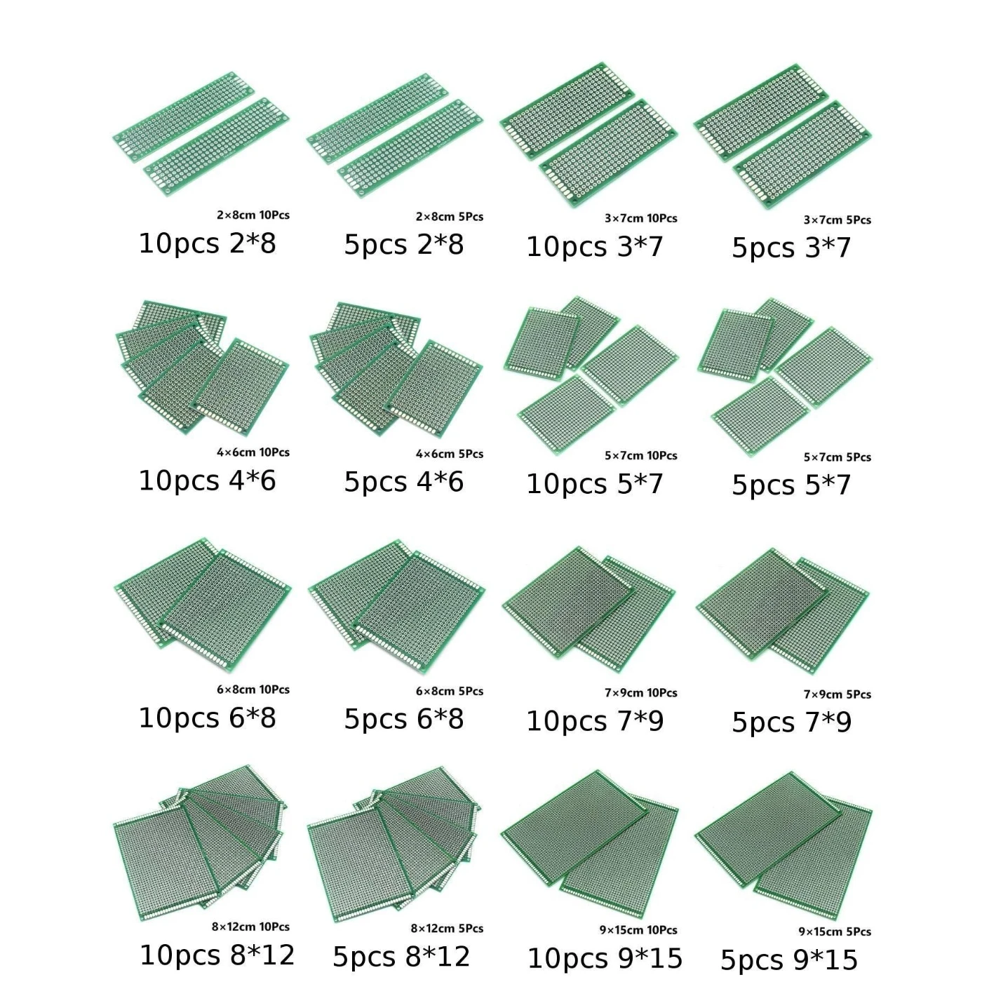 1 шт. зеленая двухсторонняя печатная плата Прототип Макет для ARDUINO DIY двусторонний