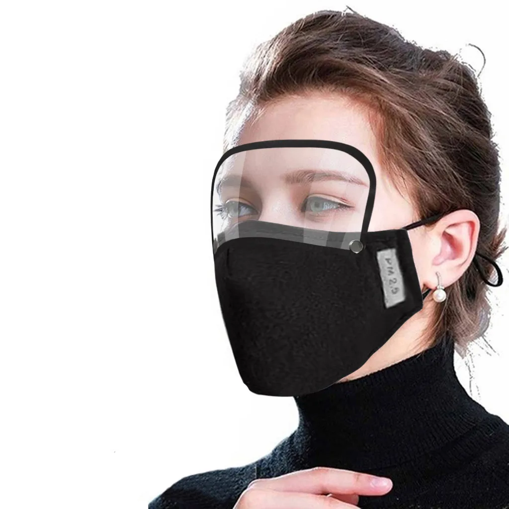 

Adults Washable Reusable Face Mask With Filter And Detachable Eye Shield Washable Mouth Mask Dustproof mascarillas