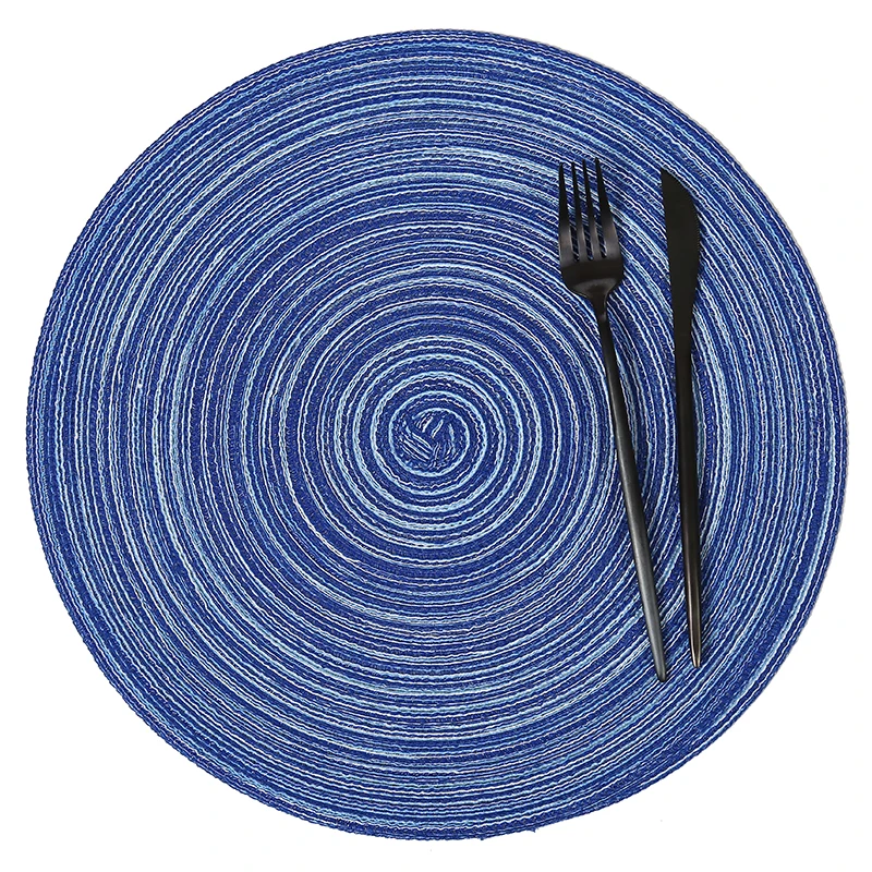 4 шт./лот круглая переплетенная подстилка Модный хлопковый коврик для обеденного